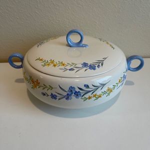 Homer Laughlin Company Swing Eggshell Lidded Casserole Dish VINTAGE 1939